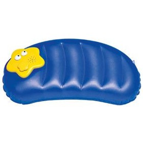 Подушка надувная с FM-радио, синий с желтым, 44х20х24 см, пластик, тампопечать