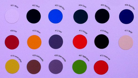 Цвета термотрансферной пленки для печати на фуболках Цвета термотрансферной пленки для печати на фуболках